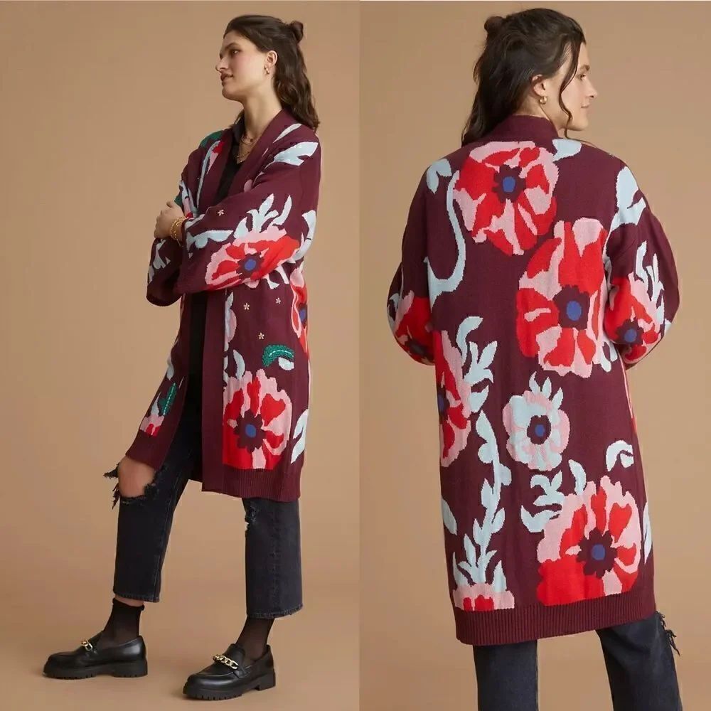 ANTHROPOLOGIE Floral Cardigan  